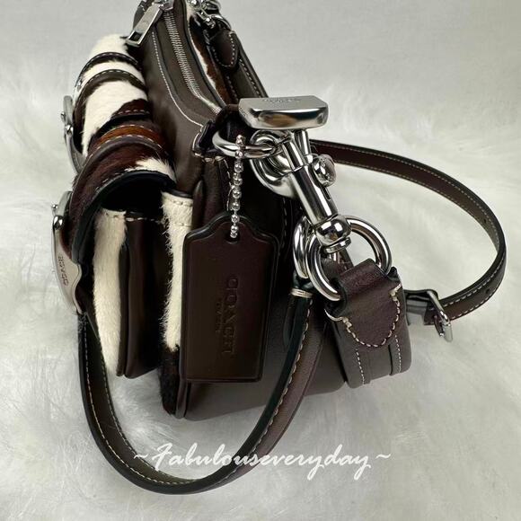 Coach Ashton Bag With Cow Print Shoulder/Crossbody CCC83 NWT - Picture 4 of 9